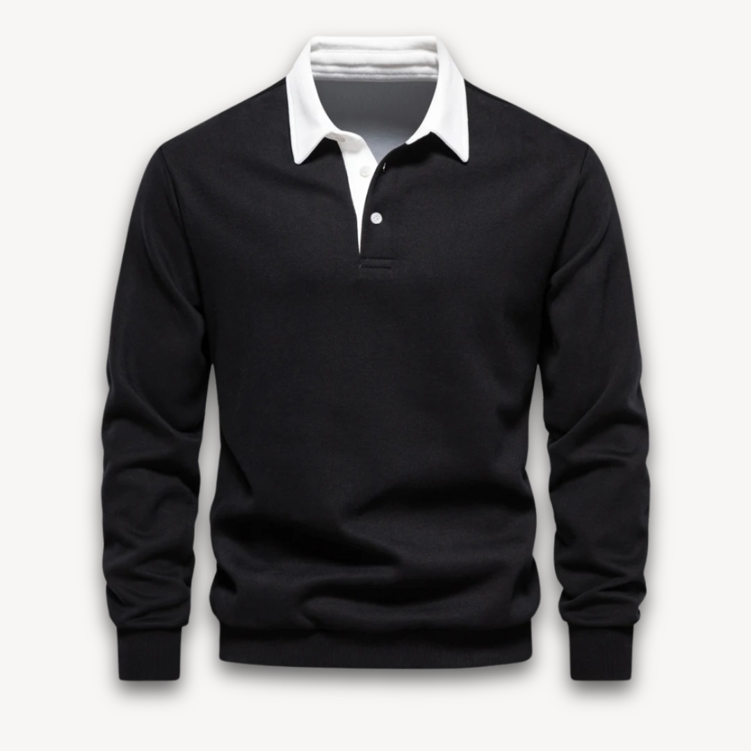 Men’s Polo Sweater – Soft Knit – Regular Fit – Long Sleeve Smart Casual Top