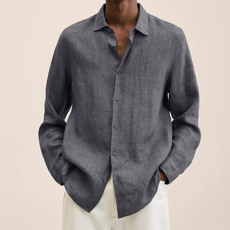 Men’s Button-Down Shirt – Relaxed Fit – Natural Fibers – Lightweight Casual Wear