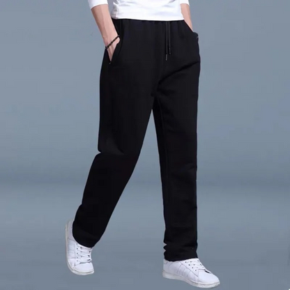 Men’s Jogger Pants – Cotton Blend – Relaxed Fit – Full Length – Elastic Waist Drawstring