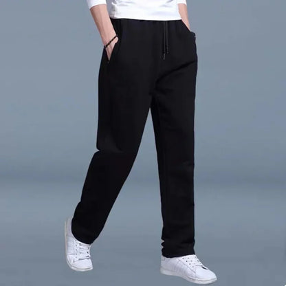 Men’s Jogging Pants – Relaxed Fit – Breathable Blend – Drawstring Waist – Full Length