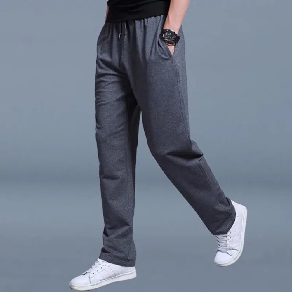 Men’s Jogger Pants – Cotton Blend – Relaxed Fit – Full Length – Elastic Waist Drawstring