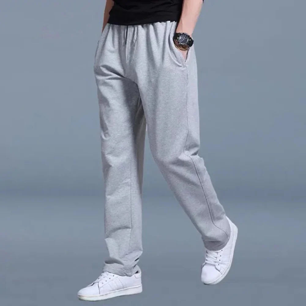 Men’s Jogging Pants – Relaxed Fit – Breathable Blend – Drawstring Waist – Full Length