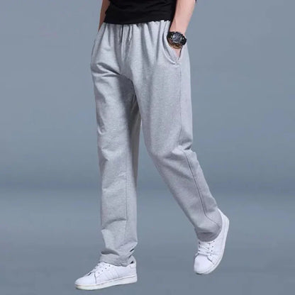 Men’s Jogging Pants – Relaxed Fit – Breathable Blend – Drawstring Waist – Full Length