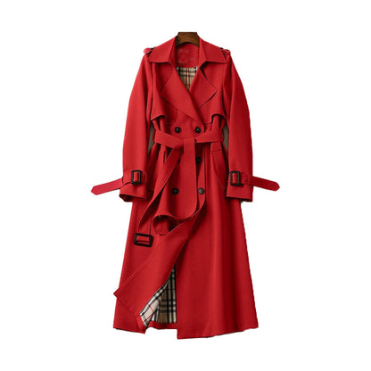 Women’s Trench Coat – Cotton Gabardine – Double Breasted – Belted Full Length