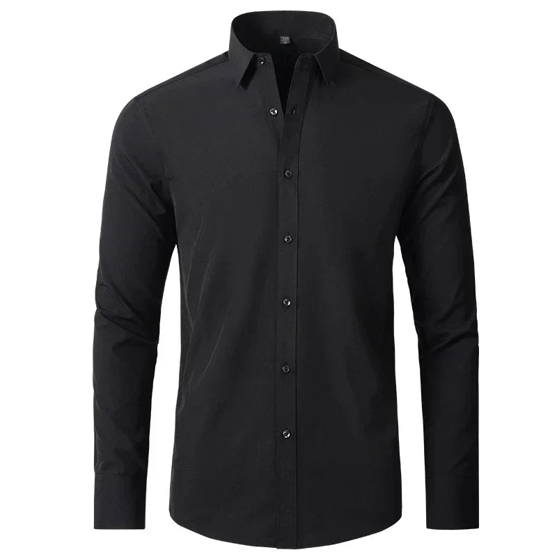Men’s Shirt – Slim Fit – Wrinkle-Free Cotton Blend – Long Sleeve Business Wear
