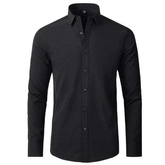 Men’s Shirt – Slim Fit – Wrinkle-Free Cotton Blend – Long Sleeve Business Wear