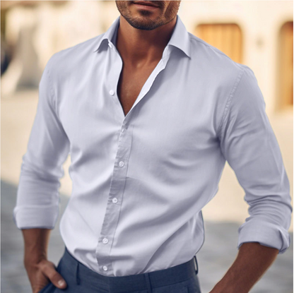 Men’s Slim Fit Shirt – Button Down – Long Sleeve – Cotton Feel – Smart Casual Wear
