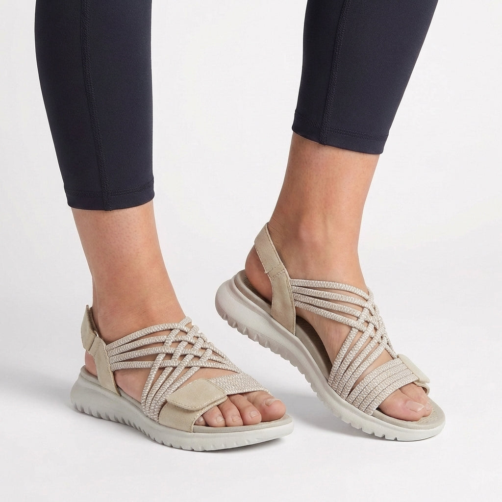Rosie Orthopedic Comfort Fit Sandals | Criss-Cross Straps Open Toe Sandals