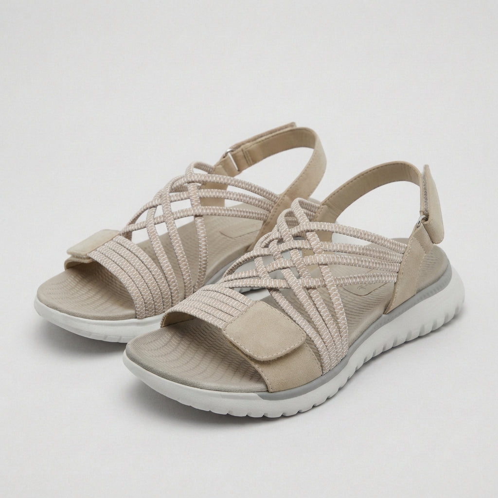 Rosie Orthopedic Comfort Fit Sandals | Criss-Cross Straps Open Toe Sandals