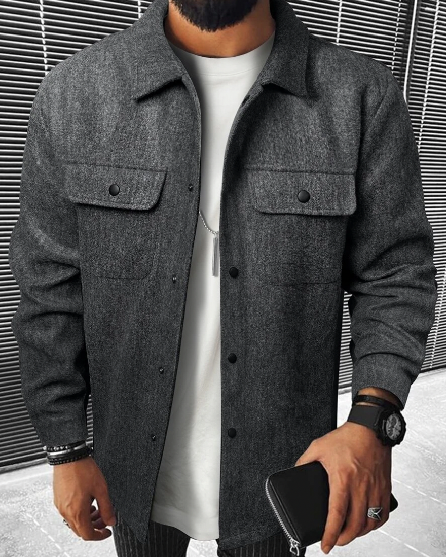 Men’s Button Down Shirt – Relaxed Fit – Chest Pockets