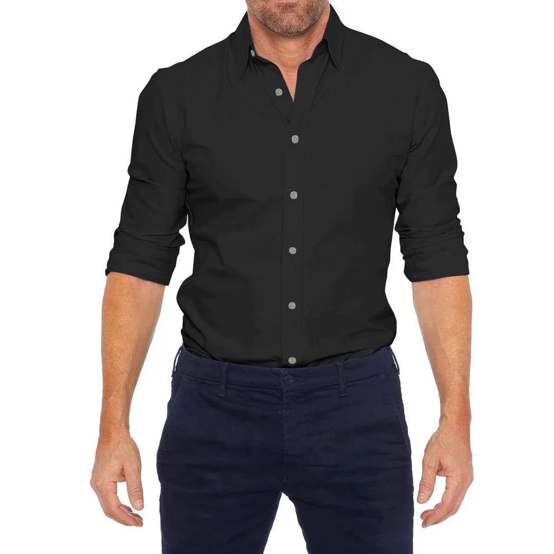 Men’s Formal Shirt – Slim Fit – Breathable Blend – Classic Collar – Long Sleeve