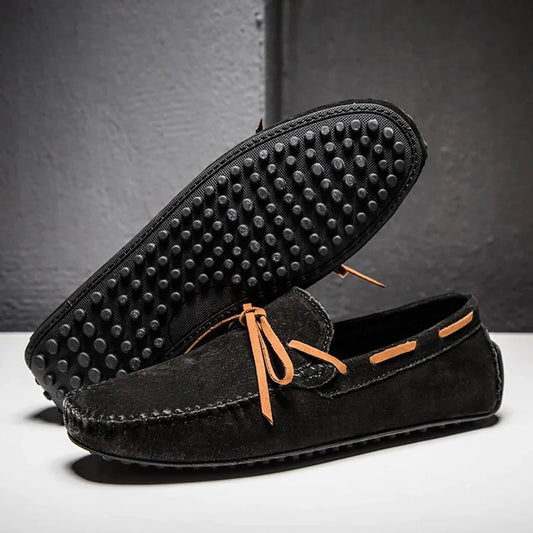 Men’s Loafers – Sleek Fit – Breathable Blend – Moccasin Stitch – Textured Grip Sole