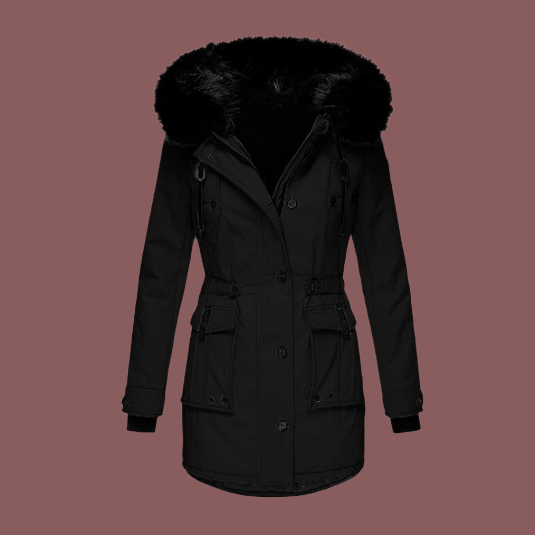 Women’s Waterproof Jacket – Tailored Fit – Mid-Length – Hooded