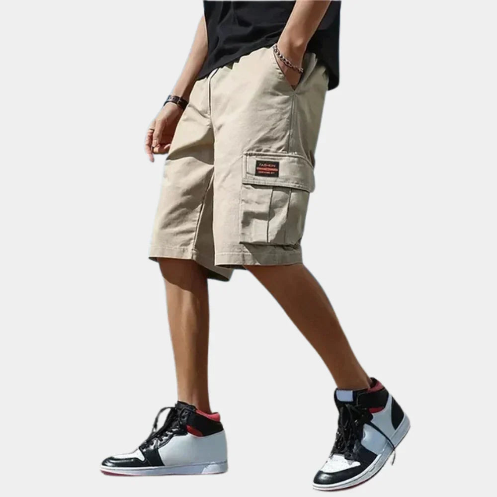 Men’s Cargo Shorts – Relaxed Fit – Breathable Blend – Knee Length – Multi Pocket
