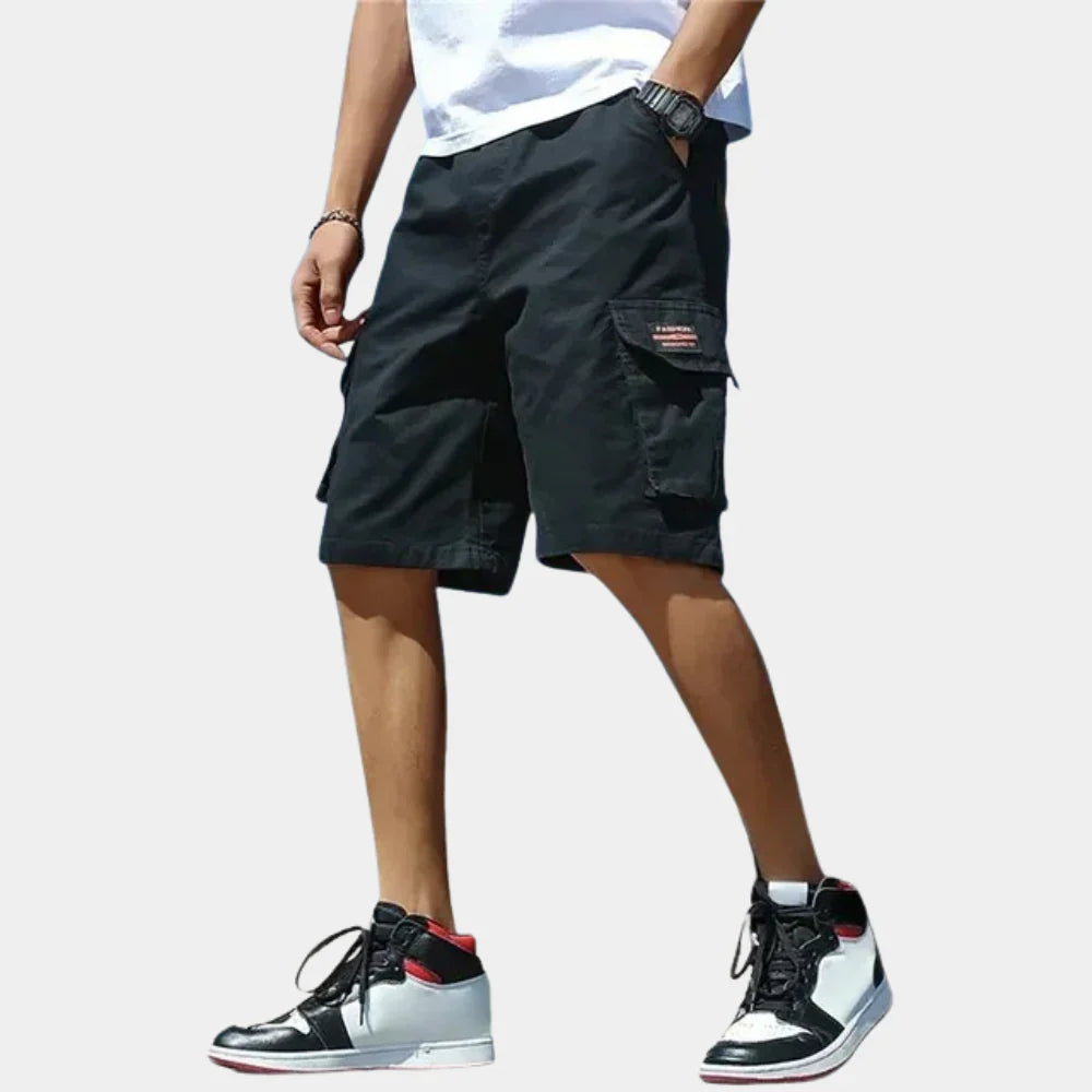 Men’s Cargo Shorts – Relaxed Fit – Breathable Blend – Knee Length – Multi Pocket