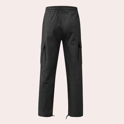 Men’s Cargo Pants – Relaxed Fit – Straight Leg – Cotton Blend – Utility Pockets