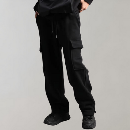 Benjamin Relaxed Fit Cargo Pants | Cargo Pockets Drawstring Waist Cargo Pants