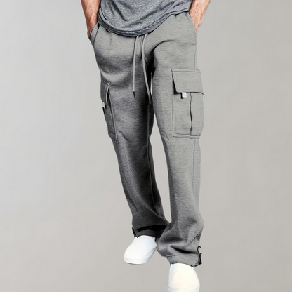 Benjamin Relaxed Fit Cargo Pants | Cargo Pockets Drawstring Waist Cargo Pants
