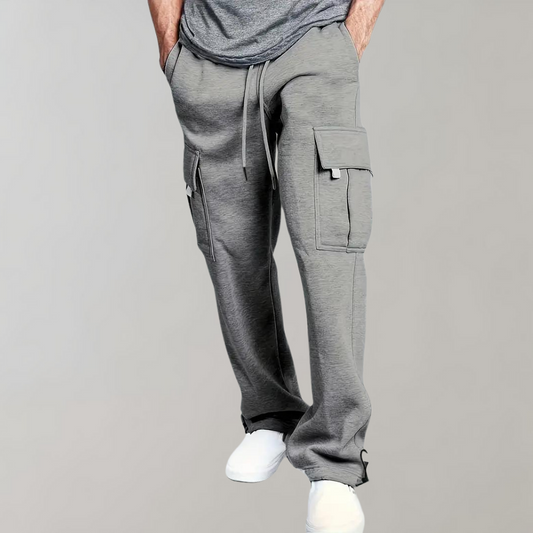 Benjamin Relaxed Fit Cargo Pants | Cargo Pockets Drawstring Waist Cargo Pants