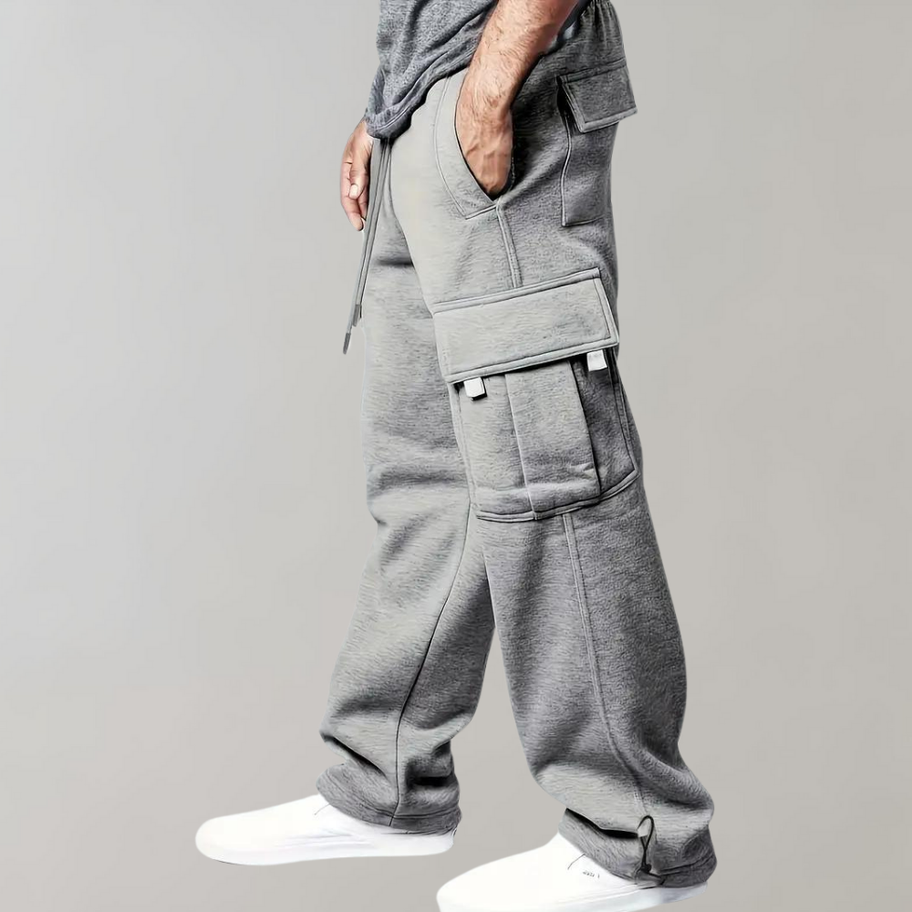 Benjamin Relaxed Fit Cargo Pants | Cargo Pockets Drawstring Waist Cargo Pants