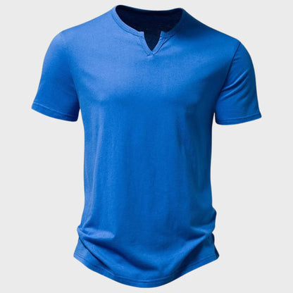 Men’s Henley T-Shirt – Soft Knit – Regular Fit – Short Sleeve Breathable Casual Wear
