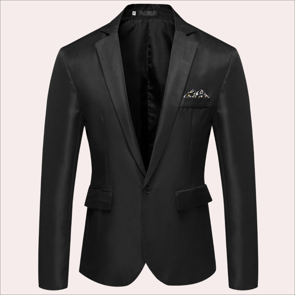 Sebastian Tailored Fit Blazer | Notched Lapel Button Closure Blazer