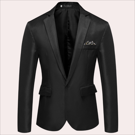 Sebastian Tailored Fit Blazer | Notched Lapel Button Closure Blazer