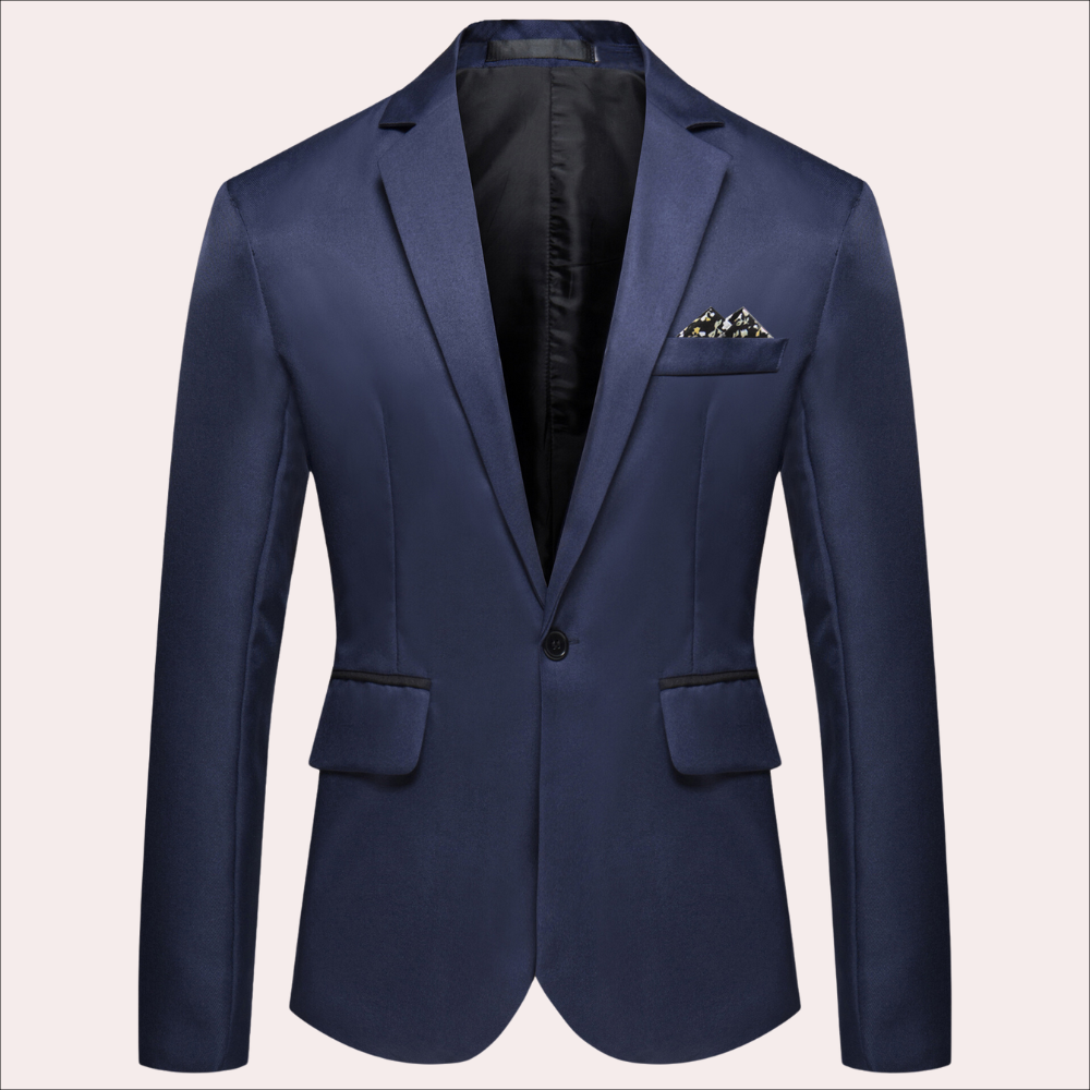 Sebastian Tailored Fit Blazer | Notched Lapel Button Closure Blazer
