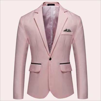 Sebastian Tailored Fit Blazer | Notched Lapel Button Closure Blazer