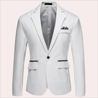 Sebastian Tailored Fit Blazer | Notched Lapel Button Closure Blazer