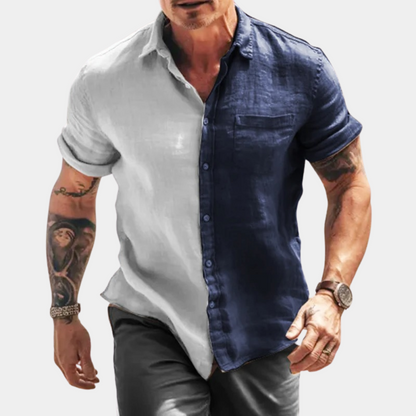 Men’s Casual Shirt – Breathable Blend – Relaxed Fit – Short Sleeve – Chest Pocket