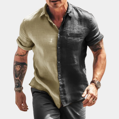 Men’s Casual Shirt – Breathable Blend – Relaxed Fit – Short Sleeve – Chest Pocket
