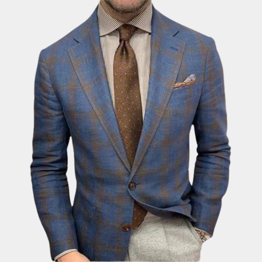 Men’s Blazer – Slim Fit – Two-Button – Notched Lapel – Structured Shoulders