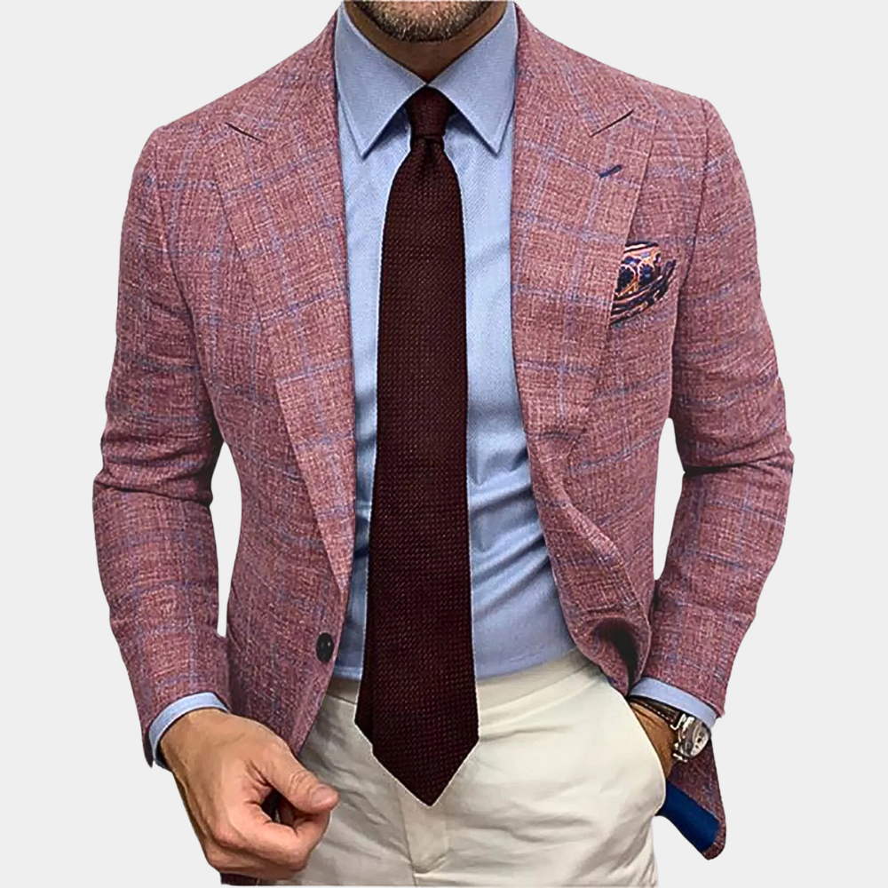 Men’s Blazer – Slim Fit – Two-Button – Notched Lapel – Structured Shoulders