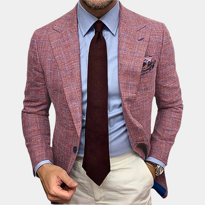 Men’s Blazer – Slim Fit – Two-Button – Notched Lapel – Structured Shoulders
