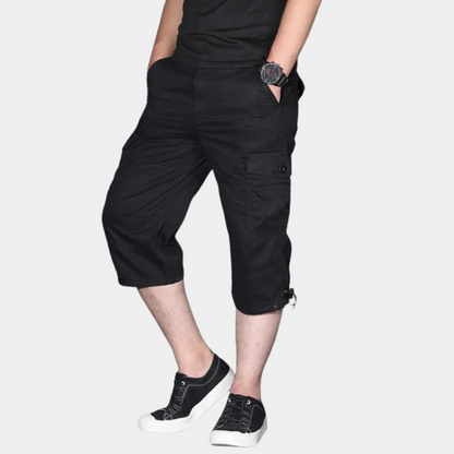 Men’s Cargo Pants – Three-Quarter Length – Relaxed Fit – Breathable Blend – Multi Pocket