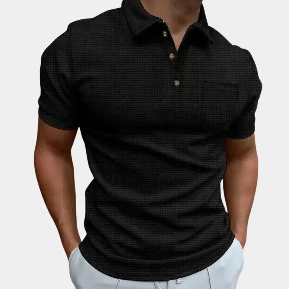 Men’s Polo Shirt – Slim Fit – Soft Knit – Chest Pocket – Short Sleeve Casual Style