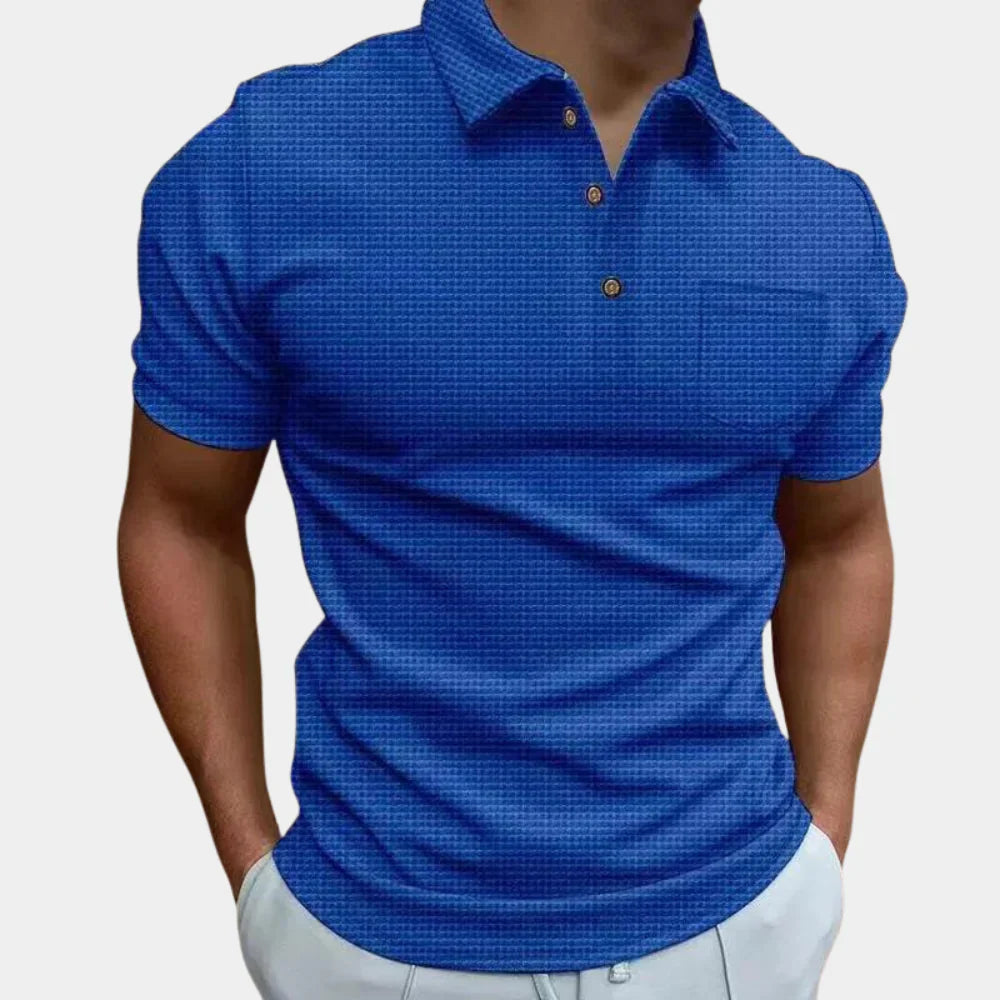 Men’s Polo Shirt – Slim Fit – Soft Knit – Chest Pocket – Short Sleeve Casual Style