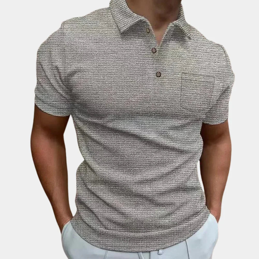 Men’s Polo Shirt – Slim Fit – Soft Knit – Chest Pocket – Short Sleeve Casual Style