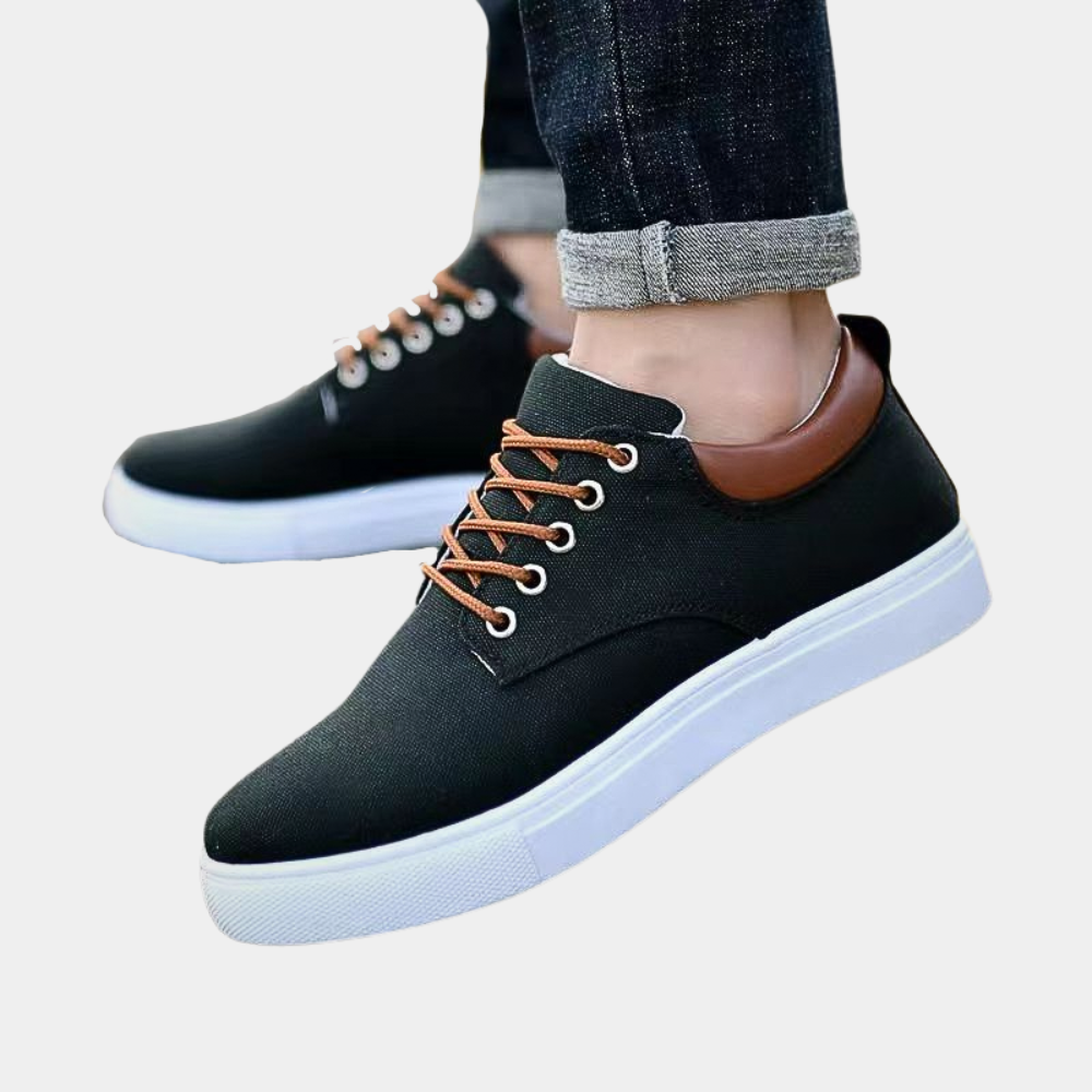 Men’s Casual Shoes – Breathable Fabric – Low-Top Lace-Up – All-Day Comfort
