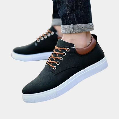 Men’s Casual Shoes – Breathable Fabric – Low-Top Lace-Up – All-Day Comfort