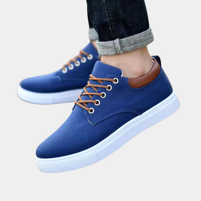 Men’s Casual Shoes – Breathable Fabric – Low-Top Lace-Up – All-Day Comfort
