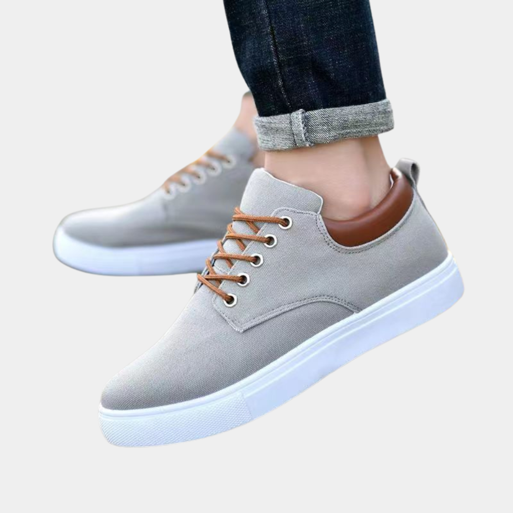 Men’s Casual Shoes – Breathable Fabric – Low-Top Lace-Up – All-Day Comfort