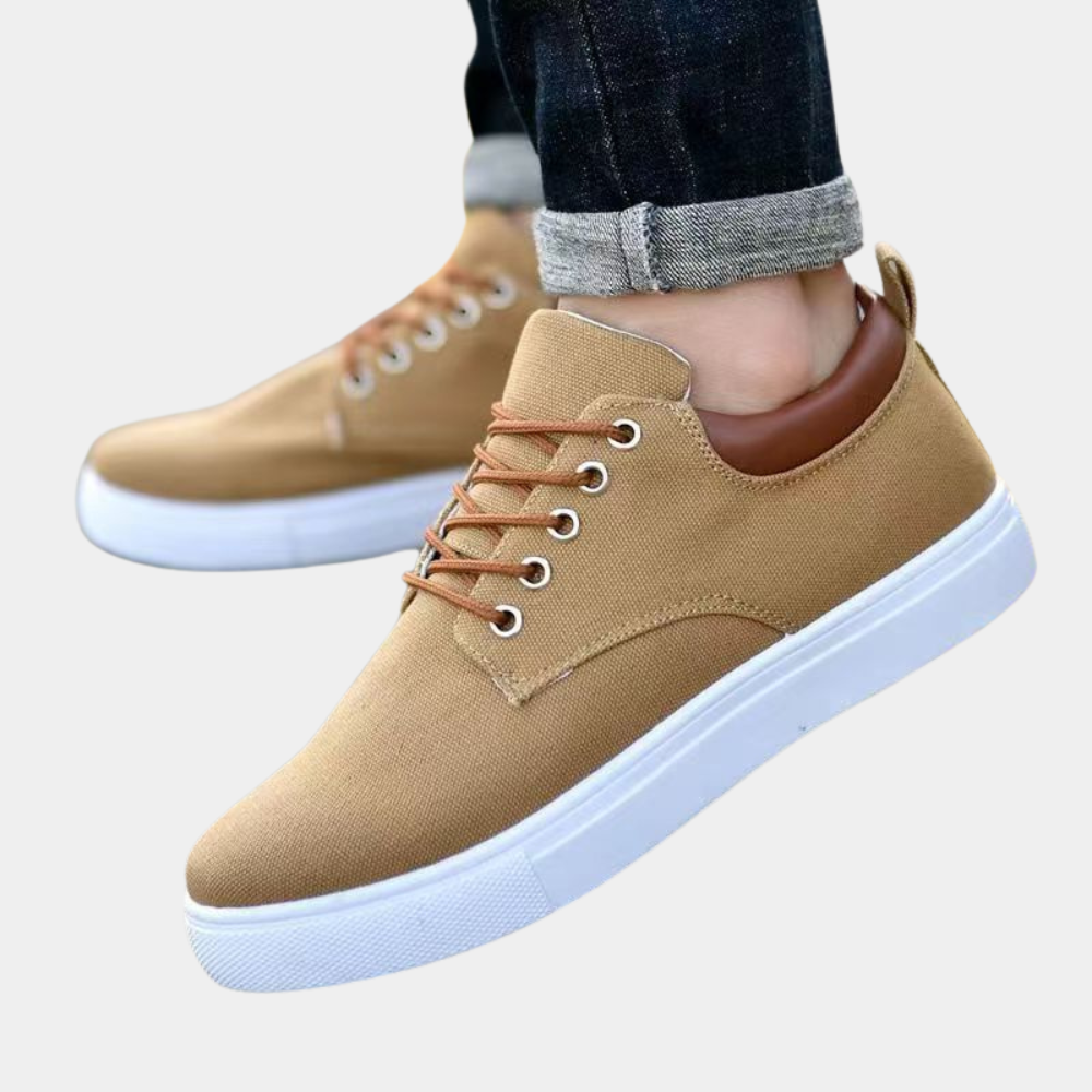 Men’s Casual Shoes – Breathable Fabric – Low-Top Lace-Up – All-Day Comfort