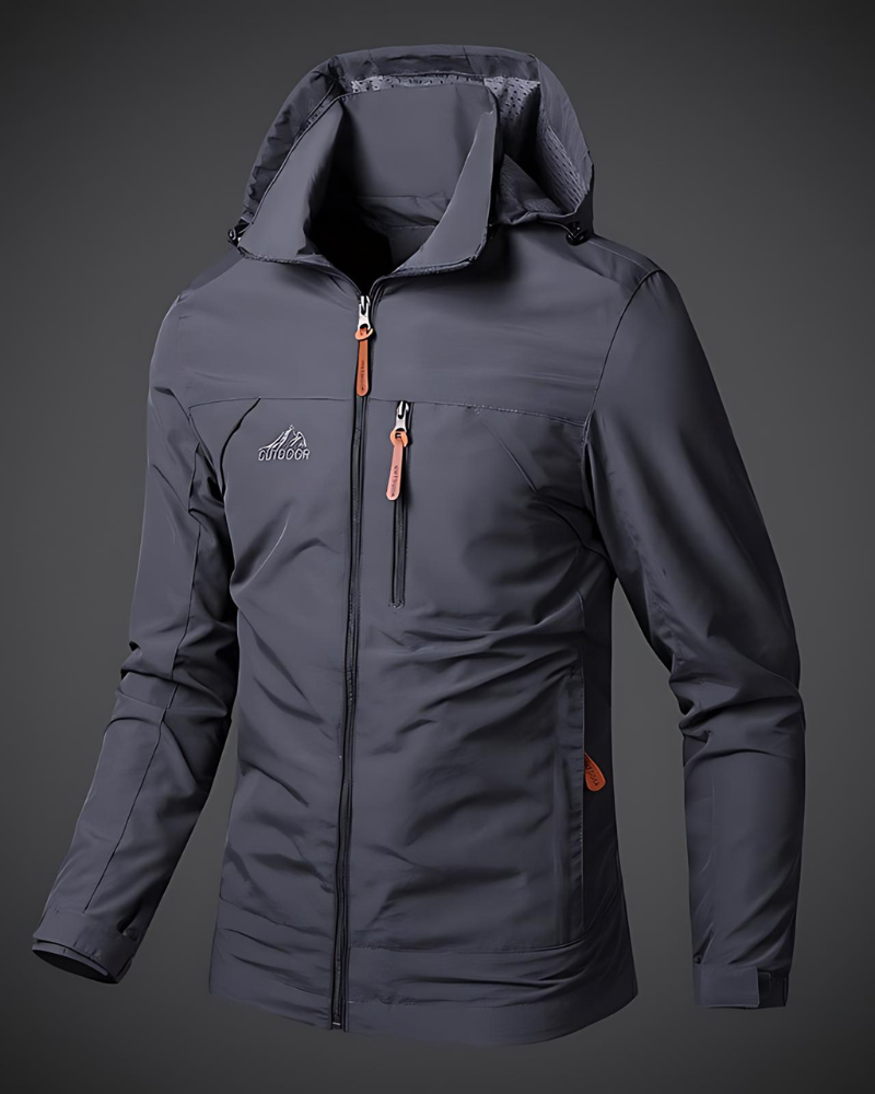 Men’s Jacket – Lightweight Wind-Resistant – Hooded – Relaxed Fit – Outdoor Casual