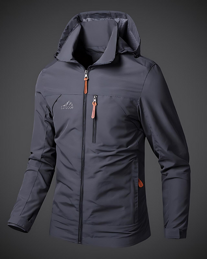 Men’s Jacket – Lightweight Wind-Resistant – Hooded – Relaxed Fit – Outdoor Casual