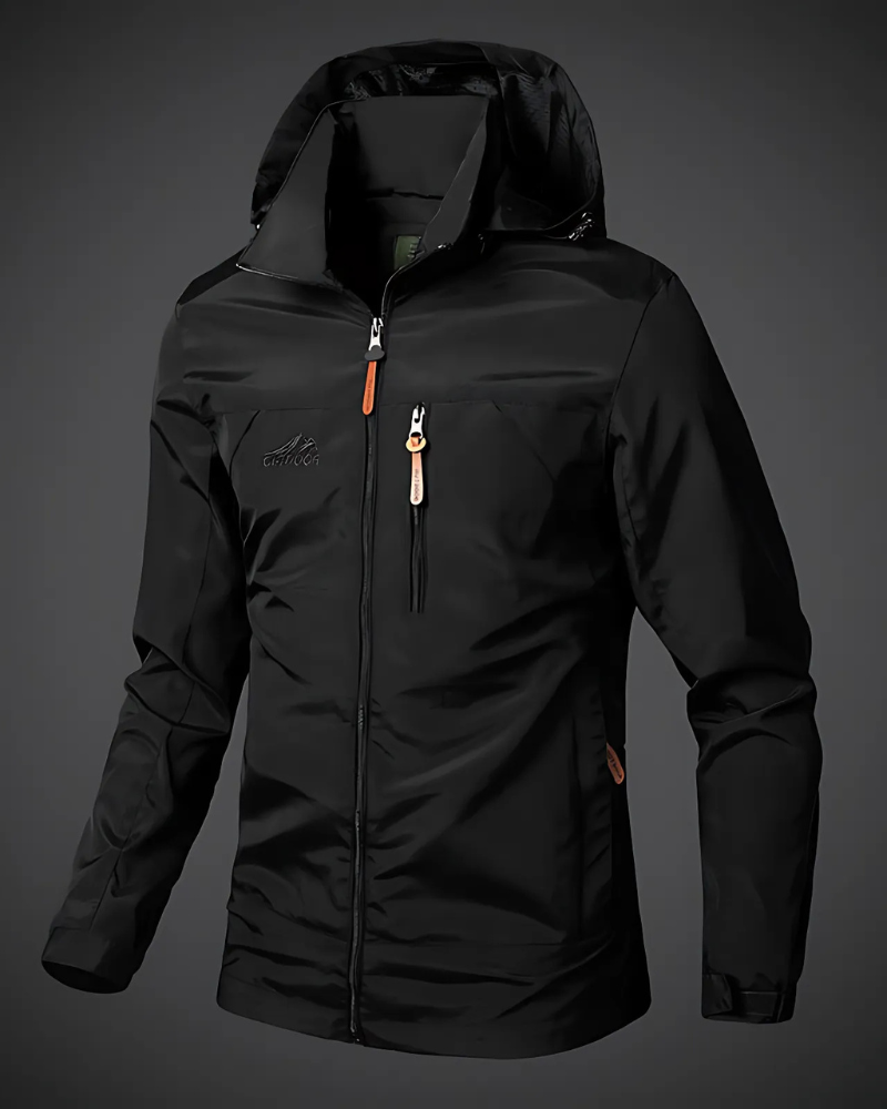 Men’s Jacket – Lightweight Wind-Resistant – Hooded – Relaxed Fit – Outdoor Casual
