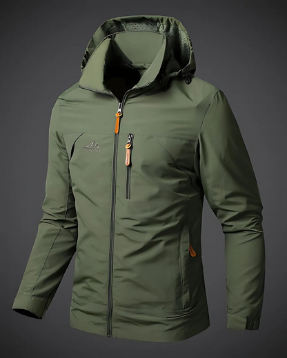 Men’s Jacket – Lightweight Wind-Resistant – Hooded – Relaxed Fit – Outdoor Casual