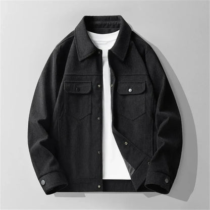 Sebastian Relaxed Fit Corduroy Jacket | Collared Button Front Jacket