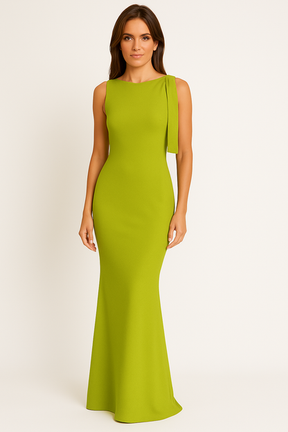 Women’s One-Shoulder Dress – Slim Fit – Satin Finish – Floor-Length Formal Gown